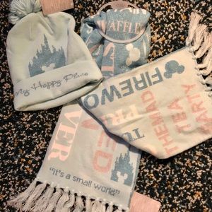 Disney Parks “My Happy Place” Hat and Scarf Set